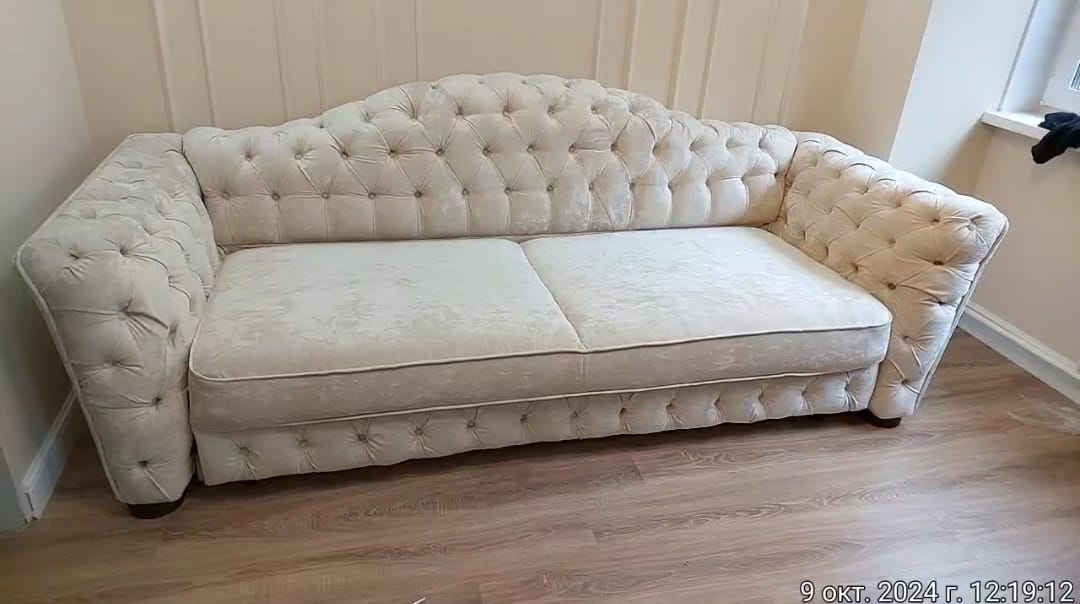 Замена обивки дивана на дому. Олонец